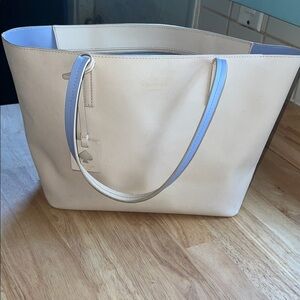 Kate Spade Beige and Light Blue Tote